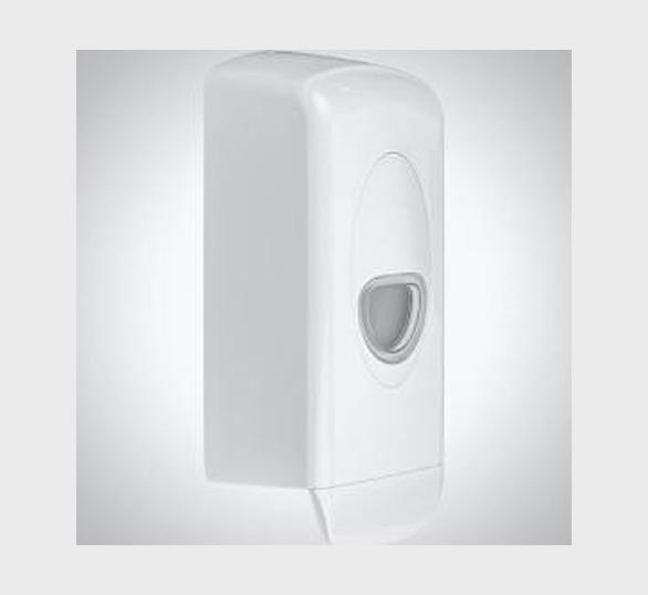 white hand sanitiser dispener website square